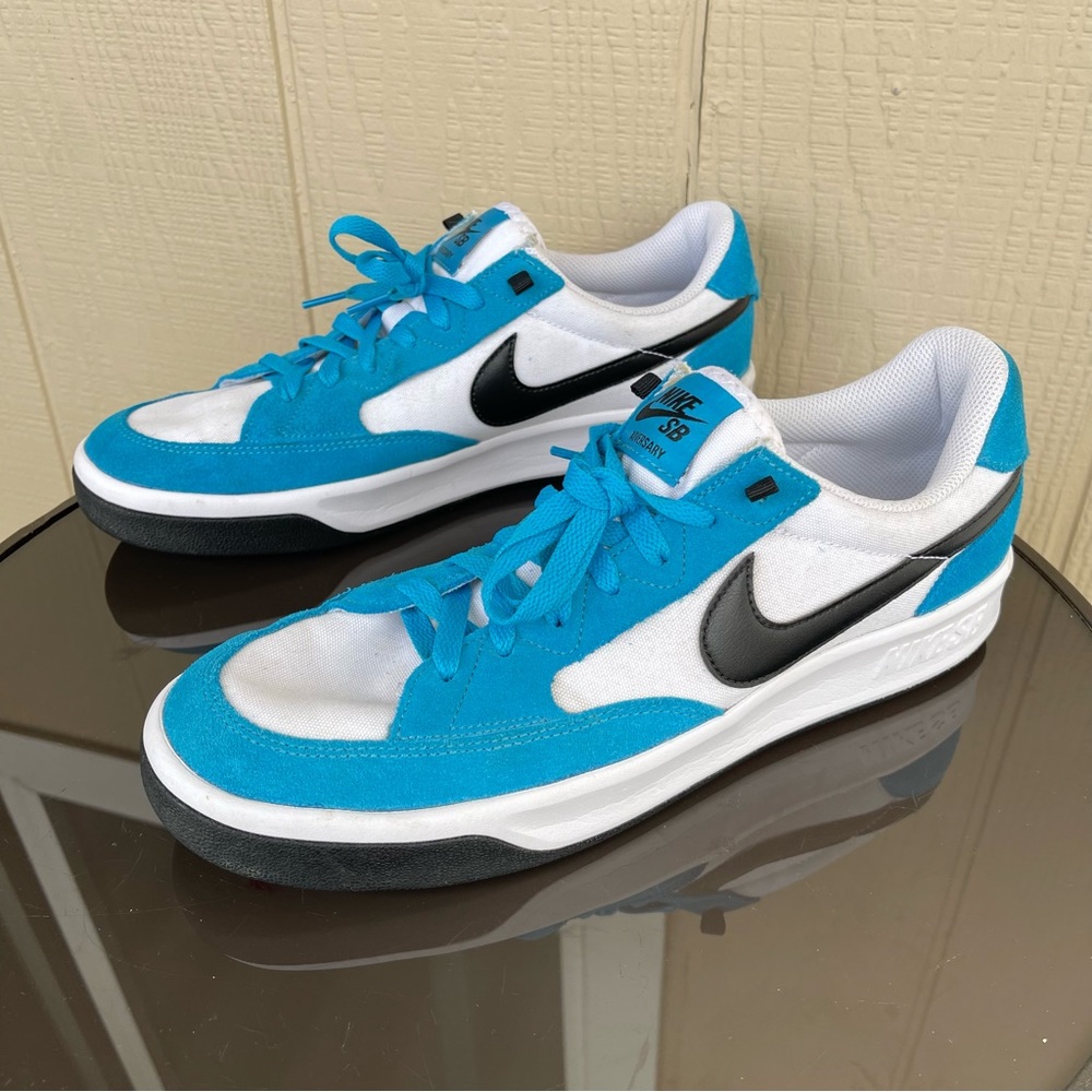 Pre- Owned Men Nike SB Adversary Skate Shoes Laser Blue CW7456-403 Size 10.5 - Picture 3 of 12